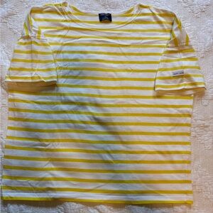 Saint James Yellow and White Striped Kids Tee